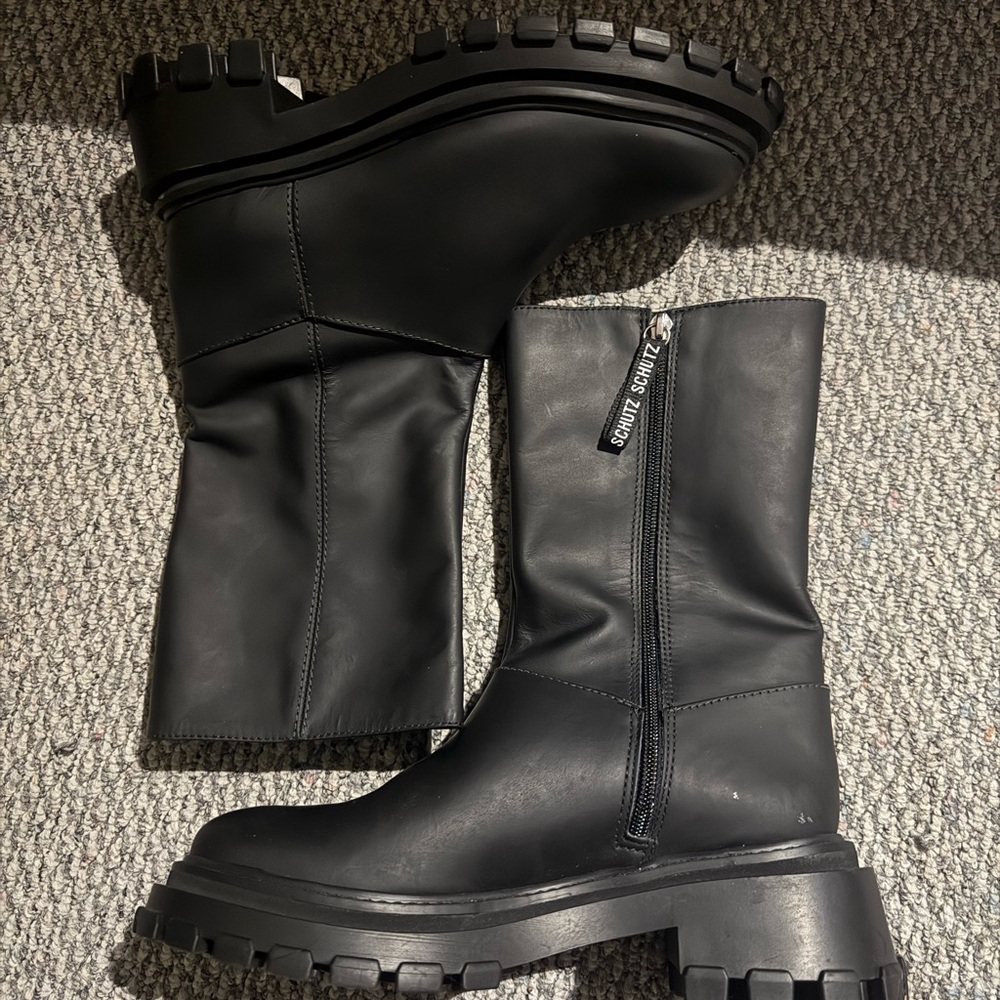 Chunky Black Combat Boots